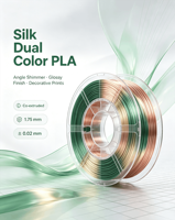 Fil PLA soyeux pour impression 3D, double couleur, 1,75 mm, pour impression effet soie