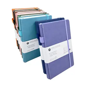 Cahier doux au toucher de haute qualité Logo personnalisé Couvre-taille Impression de marque Carnet de notes PU Couverture rigide A5 avec logo