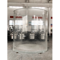 Personnalisé Haute Transparence Forme Cylindrique Maison Fish Tank Aquarium Grand Acrylique