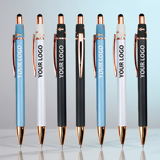 New Arrival Hot Selling Colorful Metal Multi-functional Screen Touch & Fidget Spinner Ballpoint Pen Sports Promotional Pen