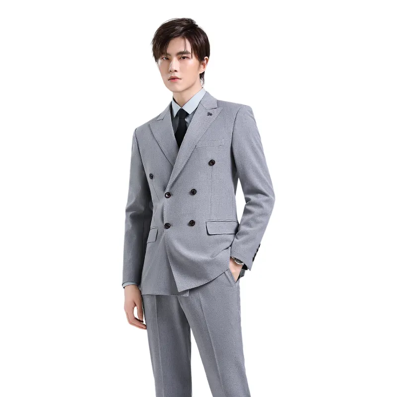 Chất Lượng Cao Trang Phục Chính Thức Đôi Ngực Ve Áo Phù Hợp Với Nam Giới Của Kinh Doanh Blazer Đám Cưới Đảng Người Đàn Ông Phù Hợp Với