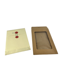 Enveloppe en papier kraft brun personnalisé biodégradable classeur avec fenêtre transparente pour projets d'artisanat et pochettes
