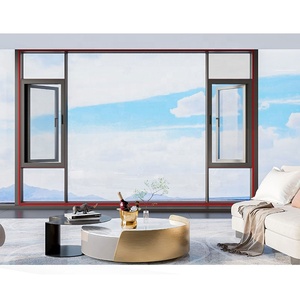 Hiện đại nhiệt phá vỡ Hợp kim nhôm cửa sổ trang trí grills <span class=keywords><strong>transom</strong></span> Thiết kế kính cường lực cho phòng ngủ phòng tắm khách sạn - Product Image 3