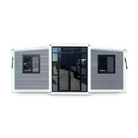 Petite maison modulaire extensible de luxe 40 pieds 30 pieds 20 pieds conteneur pliable pour l'extérieur à faible coût avec salle de bain