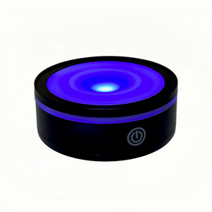 Modern 3D Crystal Ball Lamp <strong>Touch</strong> Control Night Light Silver Black <strong>Colorful</strong> Six Flashing Methods Lamp Holder for Bedroom - Product Image 3
