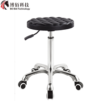 Chaises d'usine pratiques en cuir PU, tabourets pivotants réglables en hauteur pour atelier d'usine industrielle magasin de caissier avec roues
