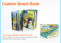 Impresión de fábrica de alta calidad, documento Pdf personalizado, libros de cuatro tableros a todo color en una caja para lectura de niños