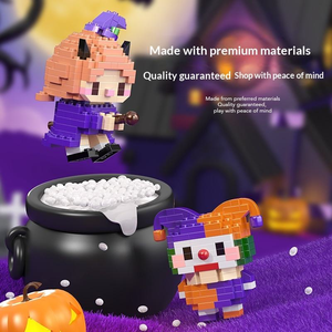 Accessoires d'Halloween : Citrouille, <span class=keywords><strong>Fantôme</strong></span>, Sorcière – Ensembles de Micro-Briques en Plastique pour Enfants – Jouets Éducatifs de Construction - Product Image 5