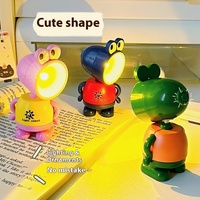Mini lampe de table Big Eye Design veilleuse LED créative transfrontalière pour chambre d'enfant chevet ABS blanc chaud alimenté par batterie