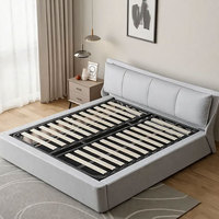 Base de Cama Queen Size Moderna con Estructura Metálica Tapizada y Cajones de Almacenamiento, Cama Plataforma para Dormitorio Principal y Uso Escolar