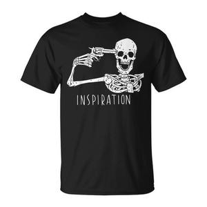 Camiseta de disfraz de Halloween con diseño de calavera y huesos, inspirada en Skeleton Gun, promocional - Product Image 1