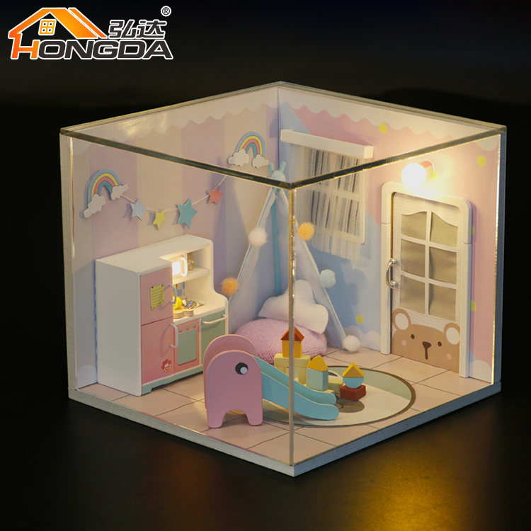 Фабрика игрушек, деревянный обучающий детский игровой домик для кукол, миниатюры «сделай сам»