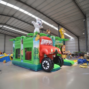 Maison de rebond gonflable à thème animal commercial Jungle Safari <span class=keywords><strong>Chateau</strong></span> Gonflable Combo Château gonflable pour la fête <span class=keywords><strong>des</strong></span> enfants - Product Image 2