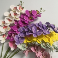 2024 neuer stil 9 köpfe 3d lebensecht berührungsfähige blumen künstliche blumen hochzeitsdekoration künstliche orchideen