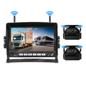 หน้าจอ 7 นิ้ว 1CH/2CH พร้อมฟังก์ชั่น DVR แบตเตอรี่แบบชาร์จได้ กล้องมองหลังไร้สายแบบแม่เหล็กพลังงานแสงอาทิตย์สำหรับรถบรรทุกและรถพ่วง - Product Image 1