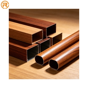 Perfil de <span class=keywords><strong>Aluminio</strong></span> Personalizado Serie 6000, <span class=keywords><strong>Tubo</strong></span> Cuadrado de <span class=keywords><strong>Aluminio</strong></span> con Acabado Madera <span class=keywords><strong>80x80</strong></span> para Puertas y Ventanas - Product Image 1
