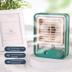 Ventilateur de refroidissement d'air Portable Mini Water Mist Spray Air Cooler Fan Rechargeable 1200Mah Water Mist Fan With Night Light - Product Image 1