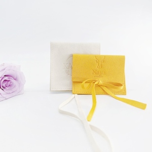 OEM/ODM高品质豪华信封天鹅绒麂皮超细纤维翻盖包装珠宝礼品袋批发 - Product Image 4