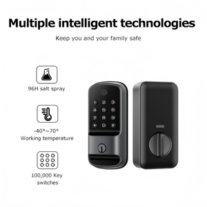 Giá bán buôn thông minh khóa kỹ thuật số cho cửa gỗ phía trước không thấm nước thông minh với kết nối wifi tùy chọn lưu trữ dữ liệu đám mây - Product Image 4