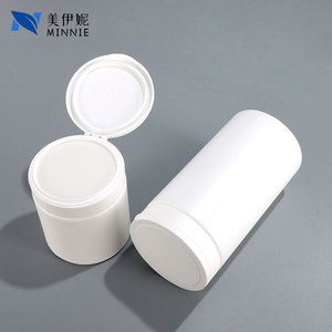 Minnie <b>Plastic</b> Cylinder Bottle 500g Flip Top Cap White Cosmetic Packaging <b>Jar</b> Hair Mask Face Cream Container - Product Image 1