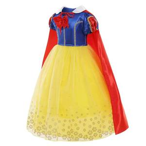 Robe de princesse Blanche-Neige avec cape, costume de fête de Noël et du Nouvel An pour filles, cadeau classique MS - Product Image 3