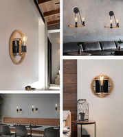 Lampe murale Vintage industrielle en métal et fer, corde de chanvre, prise E27, intérieur d'appartement, chevet de lit pour la lecture