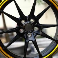 Nouvelles jantes forgées monobloc multi-rayons HTOR Gold Edge Matte Black 5x112/130 ET45/40mm compatibles avec CLE CL pour CLS CLA G-Class
