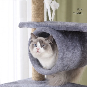 Grand arbre à chat pour chats de grande taille, mobilier de jeu, maisonnette, structure d'escalade, griffoir, tour en carton - Product Image 3