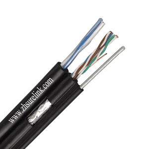 Câble aérien extérieur avec messager en acier et câble d'alimentation FTP Cat5e pour applications réseau - Product Image 1