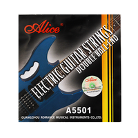 Alice String A5501 Plated Steel Plain String Nickel Alloy Winding Electric Guitar Strings with Double Ball-End