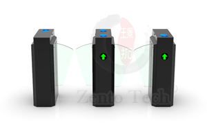 Zento Brushed Anti-Tailgating QR Code Escaneo Acceso de doble dirección Color Slecting Flap Gate Torniquete Barrera - Product Image 4