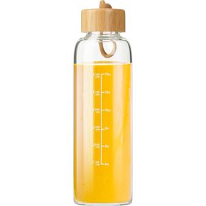 Bouteille d'eau en verre borosilicate à col étroit de haute qualité sans BPA avec couvercle en bambou et manchon en néoprène 500ml/1000ml pour les compléments alimentaires - Product Image 5