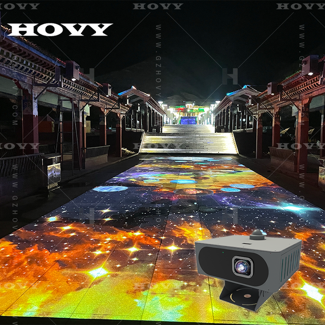 HOVY 3D Holographic LCD Display Portable Floor Projector Price Laser Interactive Projection for Amusement Park