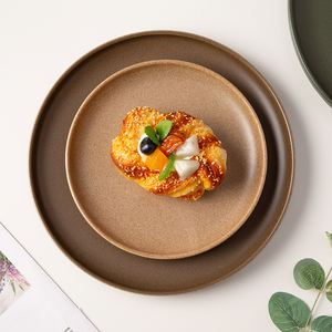 WEIYE 8/10.5/12 pouces glaçure porcelaine plaque plaque ronde en gros en céramique vaisselle - Product Image 4