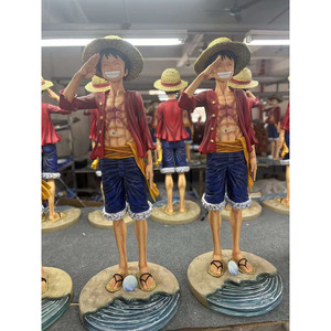 Disponibile Statua in Resina di Alta Qualità, Personaggio Anime <span class=keywords><strong>One</strong></span> <span class=keywords><strong>Piece</strong></span>, Figura di Luffy a Grandezza Naturale 1/2, Scultura Anime per Decorazione - Product Image 5