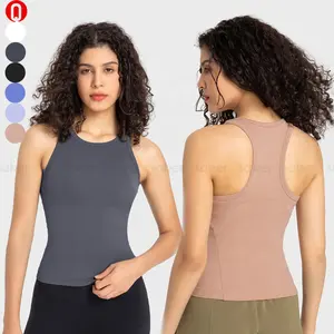 High quality custom breathable crew-neck women vest gym training tube top sportswear sweat-wicking workout tank top for women