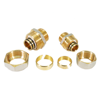 Conector de Compresión PEX de Latón de Alta Calidad, 20mm*3/4", Unión Macho, Estándar ANSI, Certificado ISO 9001, Garantía de 3 Años
