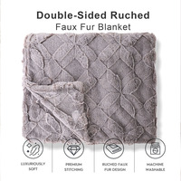 Couverture en fausse fourrure écologique, luxueuse, douce et confortable, personnalisable pour la maison et la salle de bain