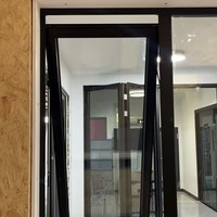 Ventana Abatible de Apertura Exterior con Aislamiento Acústico, Diseño Posmoderno, Marco de Aleación de Aluminio