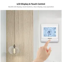 Termostato Blanco con Control Remoto por Aplicación, Programable 5+2, para Sistemas de Calefacción HVAC Domésticos