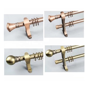 Barras de cortina dobles inteligentes modernas de 40-76 pulgadas, paquete de 2 con soporte ajustable, juego de barra de cortina resistente para sala de estar - Product Image 4