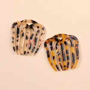 Mi Dairy new fashion design factory direct supplier cellulose acetate hair accessories decorations combs for women 220438