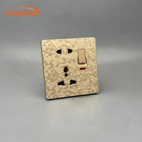 Panel de Interruptor de Pared con Textura Dorada de 86 mm, Interruptor de Luz de 2 Botones + Regulador de Velocidad de Ventilador, Interruptor Atenuador de 10 A, Panel Decorativo para PC, Uso Doméstico