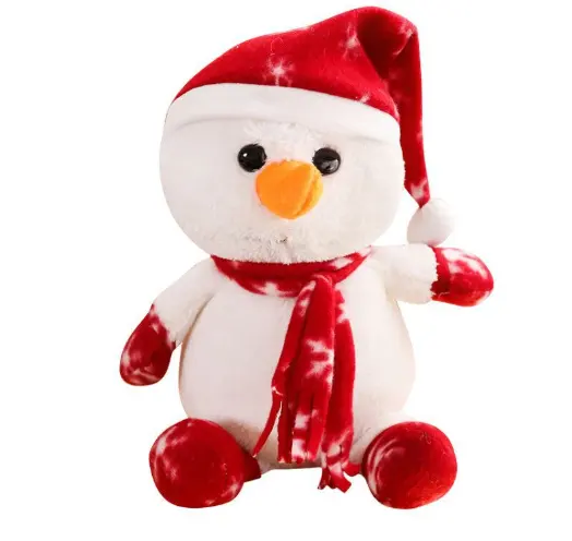 Sıcak satış dolması noel kardan adam bebek oyuncak sevimli peluş yumuşak kardan adam oyuncaklar çocuklar için peluş noel ev dekorasyonu kardan adam bebek