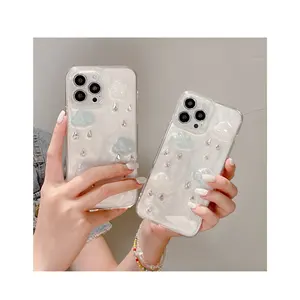 MAXUN Tpu Cover 3D Designs Regen Flüssiger Sand Zubehör Handy hülle Abdeckung Für iPhone Promax 11 12 13 14 15 Pro max