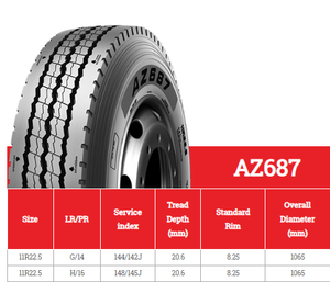 ยางรถบรรทุก AZ687 11R22.5 คุณภาพดีจากโรงงานจีนโดยตรง ลายดอกยาง 3 มิติ ช่วยเพิ่มการยึดเกาะ ลดการสึกหรออย่างสม่ำเสมอ - Product Image 4