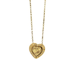 Collar con Colgante de Acero Inoxidable en Forma de Corazón 3D para Mujer, con Cadena a Juego en Color Durazno Degradado, Ideal para Regalo de Fiesta - Product Image 1