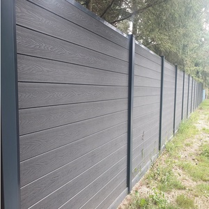 Pagar Dinding Taman Keamanan & Privasi, Pagar WPC, Tiang Aluminium, Komposit DIY, Panel Pagar Komposit Kayu Plastik - Product Image 6