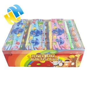 Colorido 2-en-1 flauta inflable Jelly Bean Whistle Toy Fun Chewy Candy para niños en caja al por mayor - Product Image 2