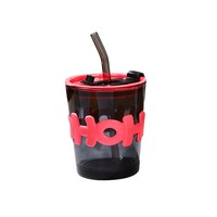 Taza de Café Portátil Moderna de Vidrio de 450 ml con Pajita Reutilizable, Apta para Alimentos, Diseño Navideño Unisex para Viajes al Aire Libre